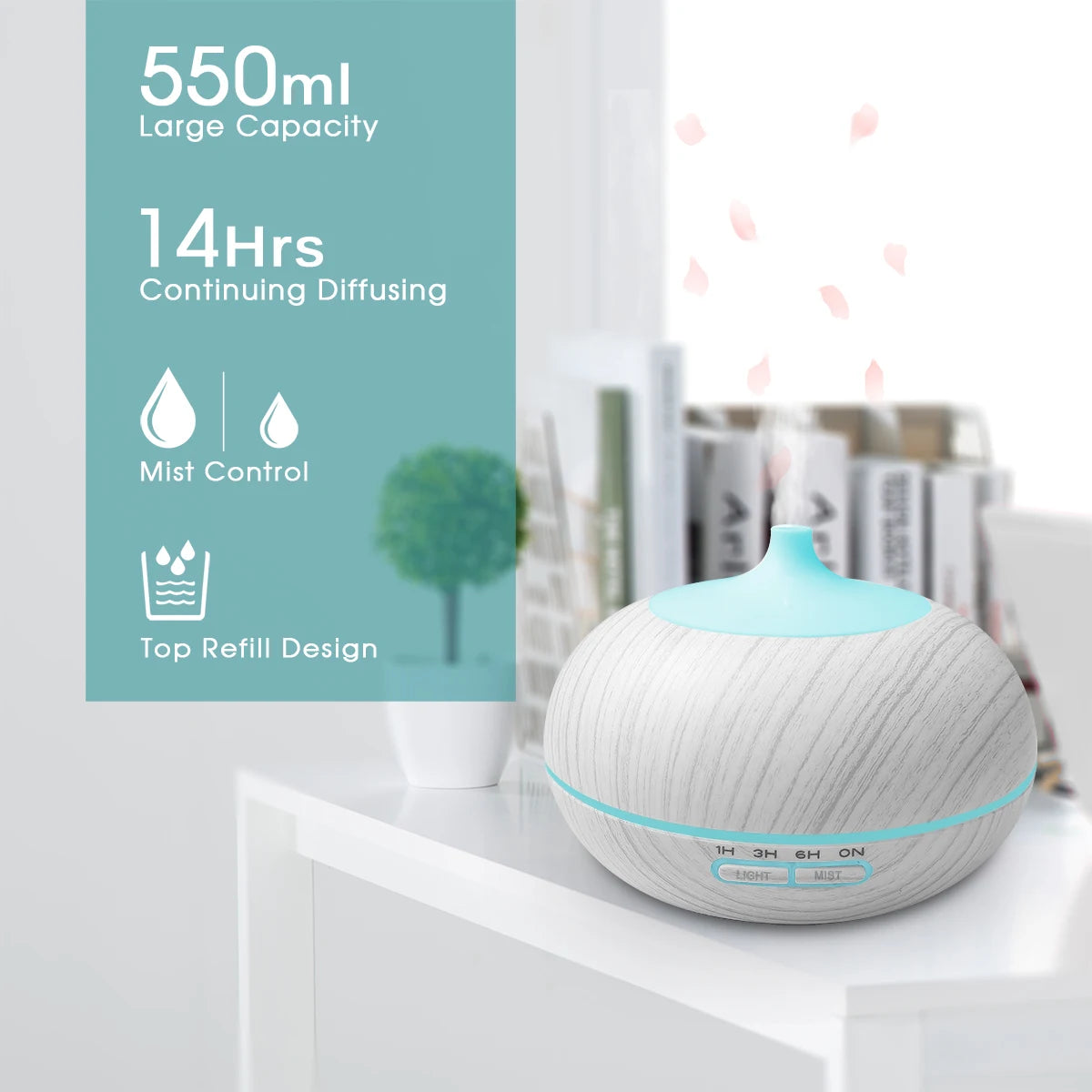 Essential Oil Air Humidifiers for home 500ml with colorful lights Household appliances air purifier aromatherapy machine