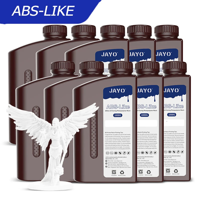 JAYO 3D Printer Standard/ABS-Like/PA Like 10KG 405nm Liquid Rapid UV Curing For LCD Photopolymer Resin 3D Printing Material