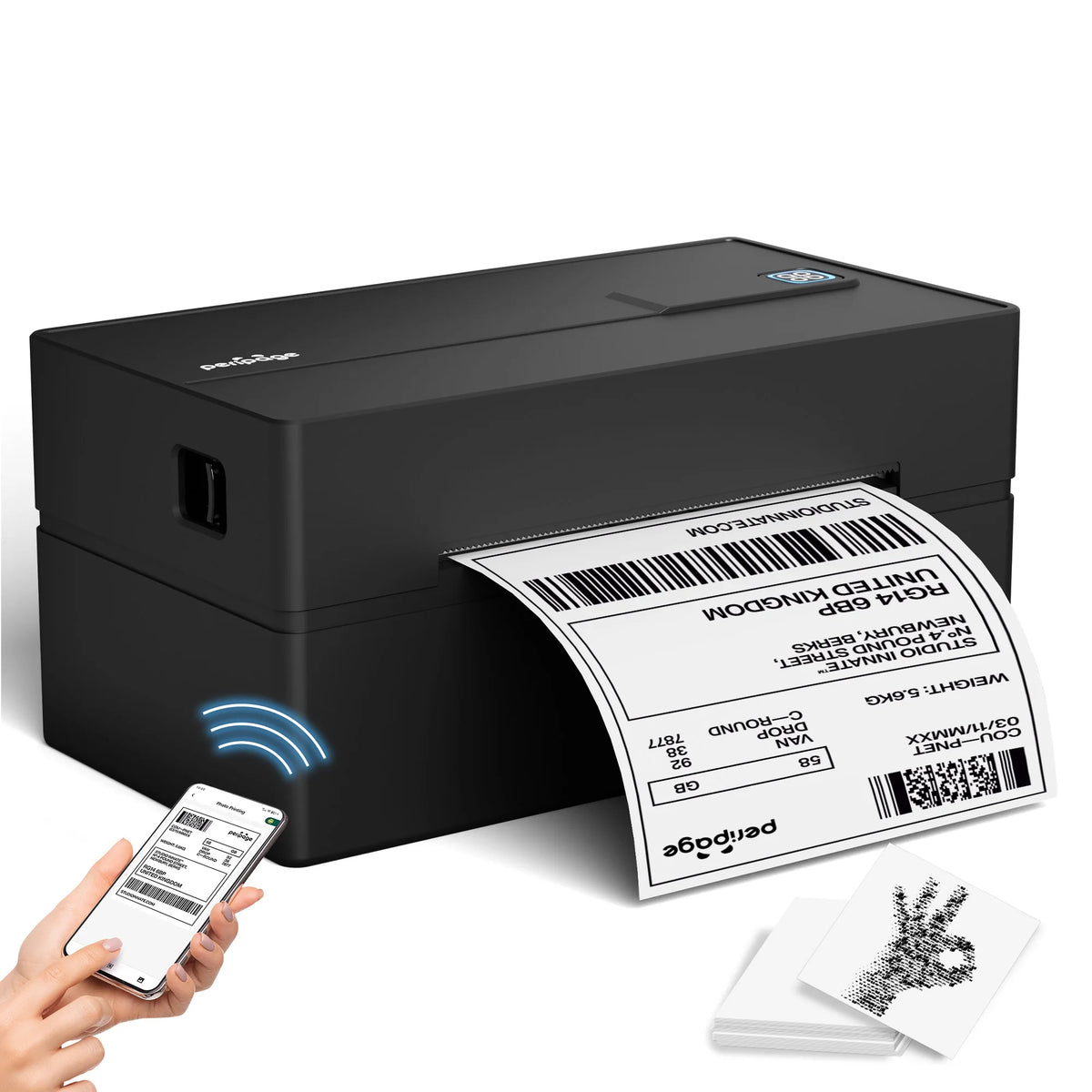 PeriPage Bluetooth Thermal Shipping Label Printer,Wireless 4x6 Shipping Label Printer for Shipping Packages,Support Windows&Mac