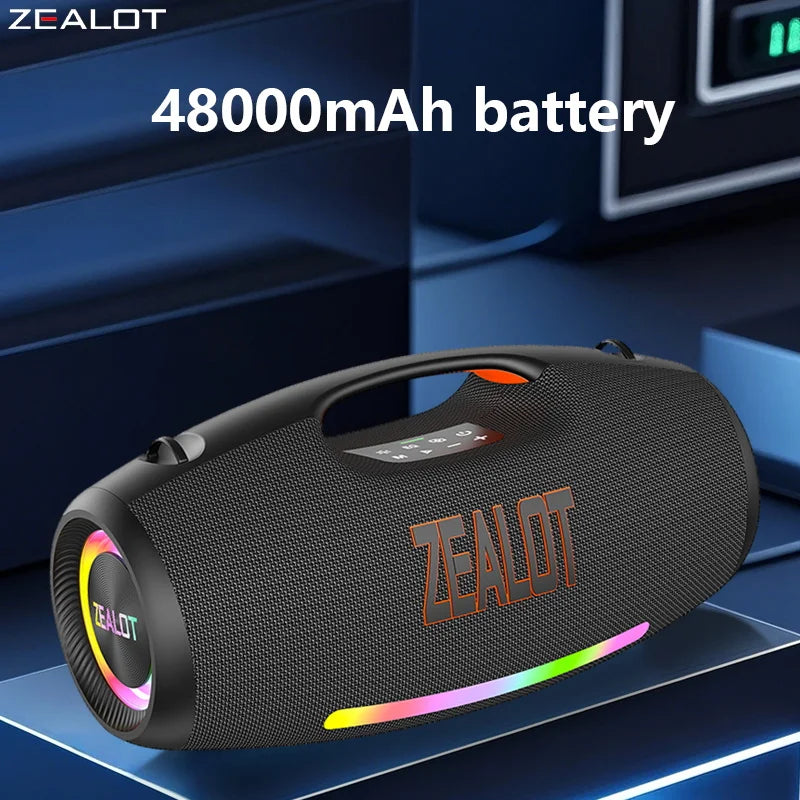 ZEALOT-S89 Portable Bluetooth Speaker 400W,Powerful Subwoofer, Outdoor Waterproof Speaker, Party Wireless Speaker, 20-Hour Playtime, LED Lights