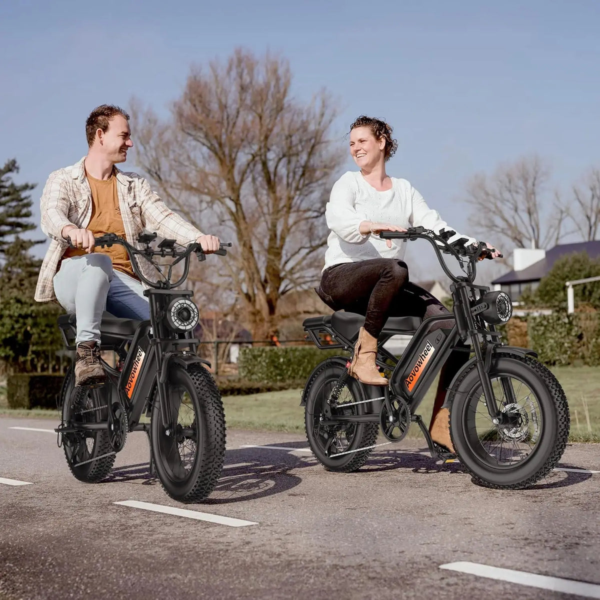 AOVOPRO 1500W Fat Tire Electric Bike For Off Road Riding