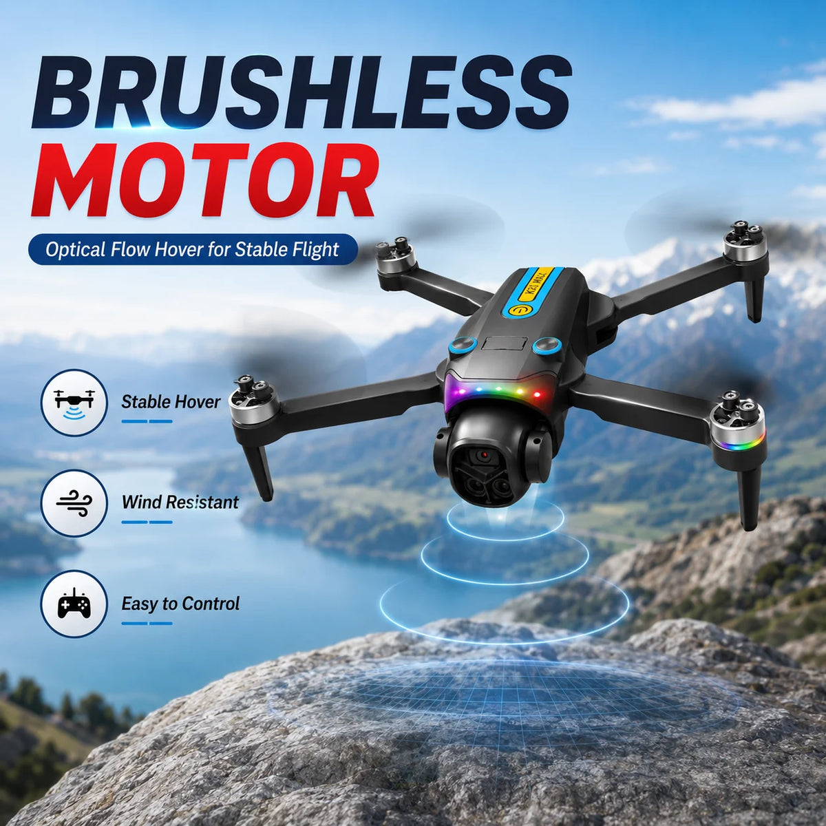ZNLYRION RC Drone Optical Flow Headless Mode 360 Stunt Roll