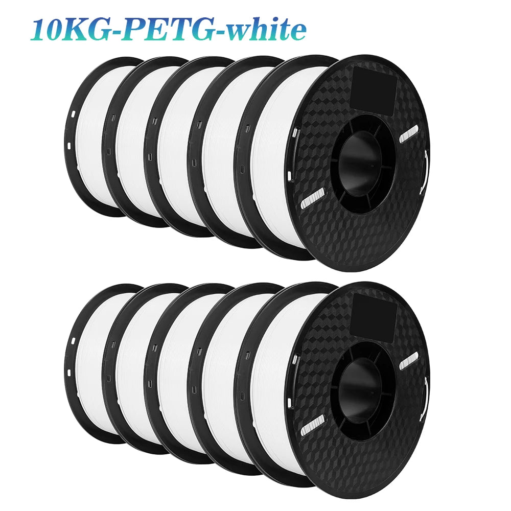 KINGROON 10KG PLA Filament PETG 3D Filament 1.75mm For 3D Printer Filament 10 Rolls/Set Mixed Colors and Materials FDM Printing Fast Ship