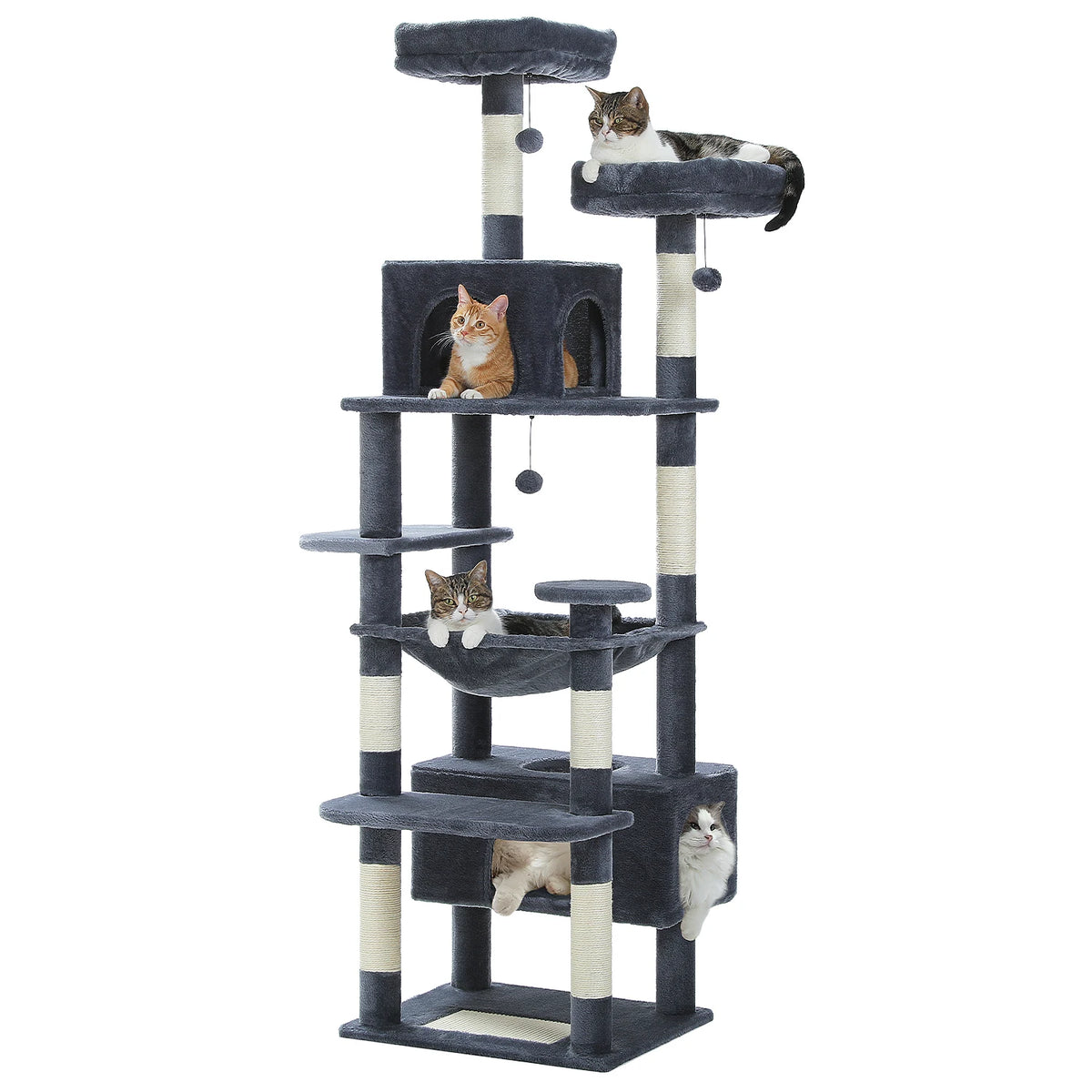 PAWZ Road Cat Tree With Sisal Scratching Posts And Condos