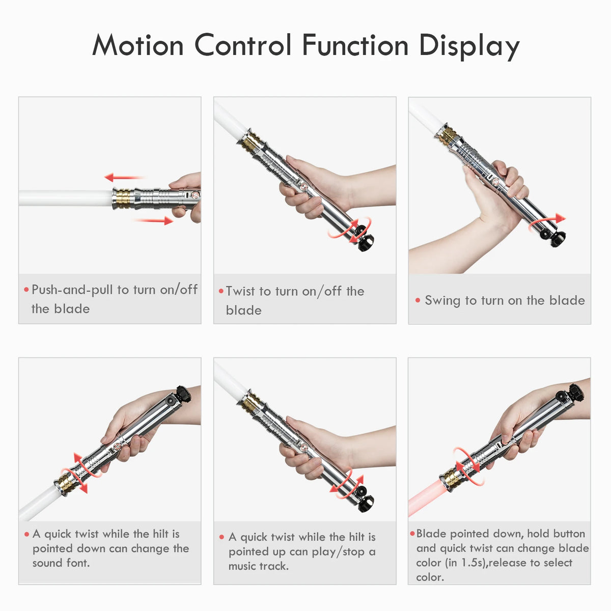 DamienSaber Darth Revan Xenopixel Lightsaber With Smooth Swing App Control