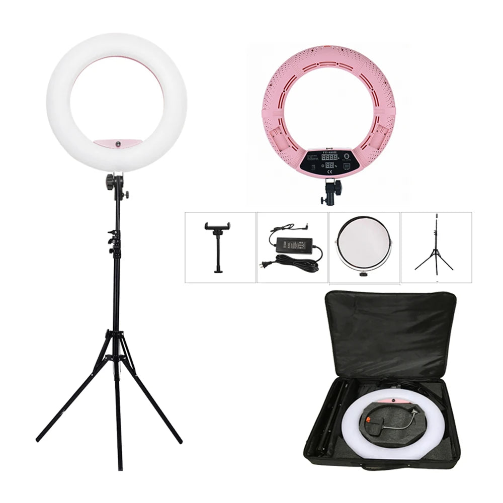 Yidoblo Bi Color Ring Light with Tripod Studio Photo Lamp