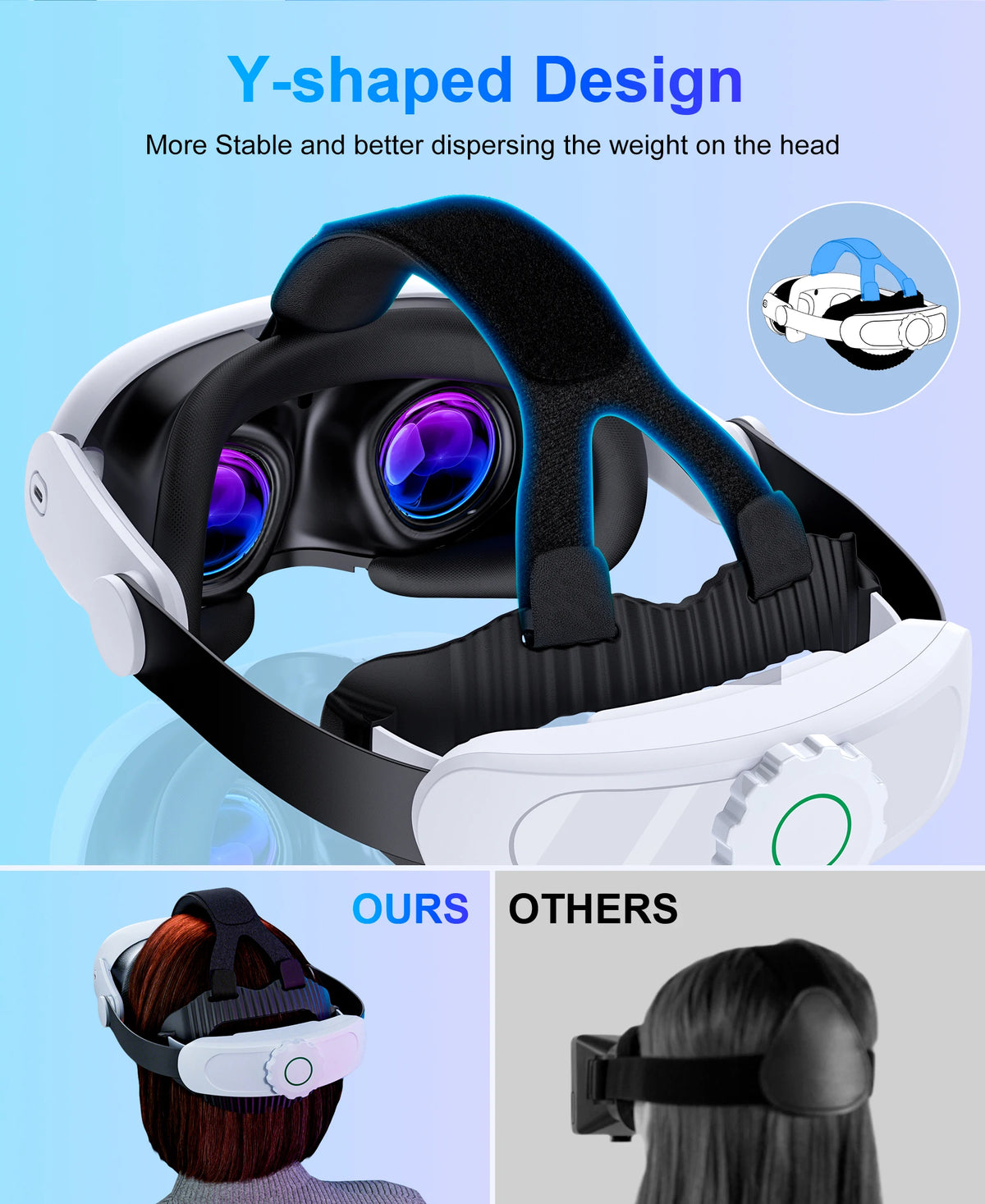 DinoFire Comfort Fit Head Strap For Meta Quest 3 Series