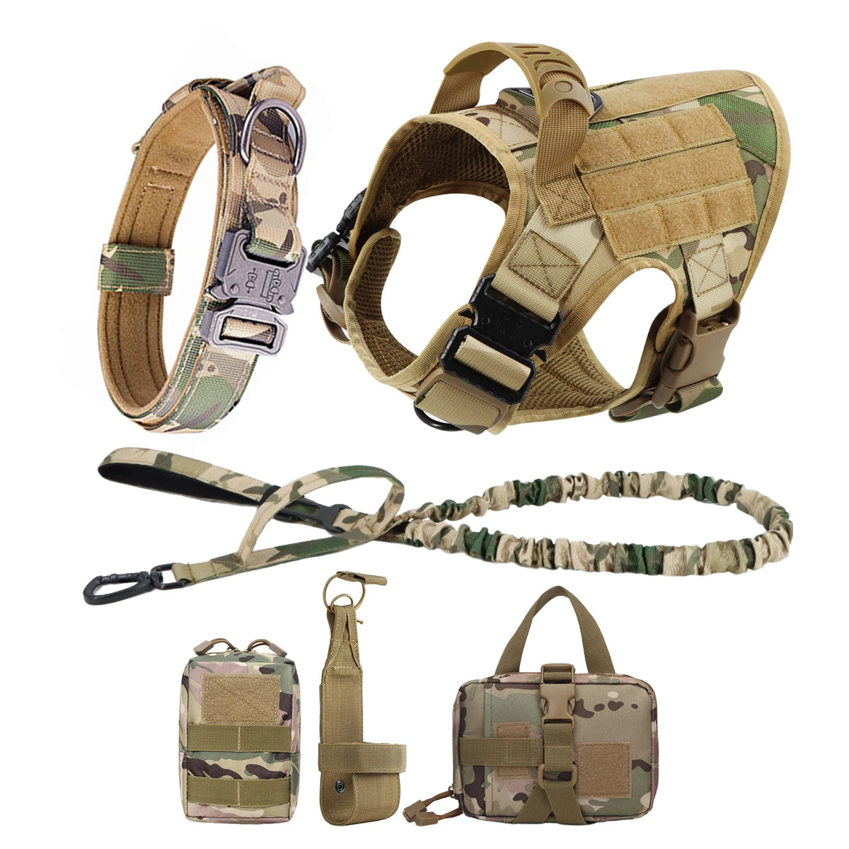 Patrel Padded Nylon Dog Harness And Leash Set For Walking