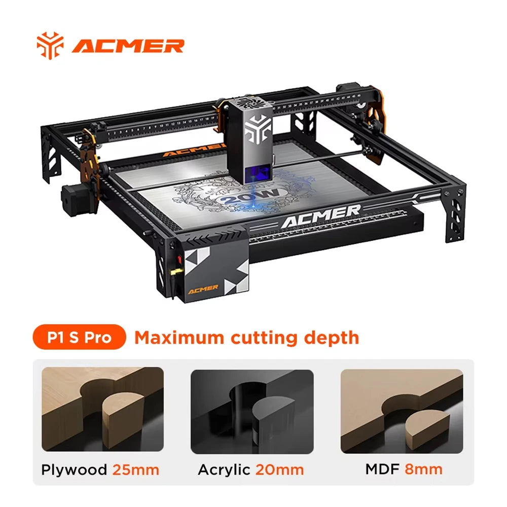 ACMER P1 S Pro Laser Engraver 6W 10W 20W WIFI
