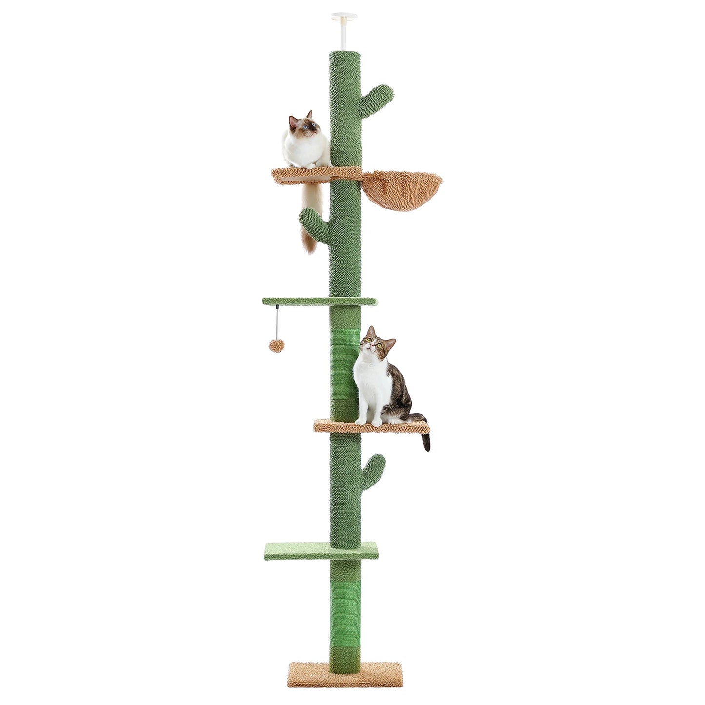 PEQULTICN Adjustable Cat Tree With Scratching Posts Hammock