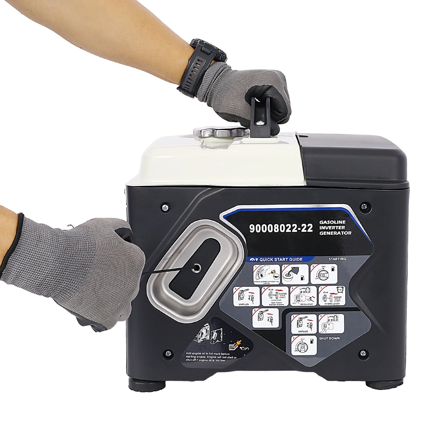 1200W Portable Inverter Generator Ultra-Quiet Gas Powered Lightweight Generator For Backup Home Use Outdoor Camping Travel