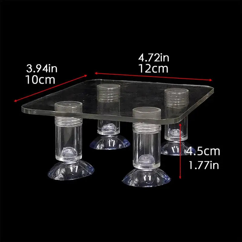 Aquarium Pump Stand Shockproof Water Pump Riser Lightweight Transparent Aquarium Accessories for Enhanced Aquarium Functionality