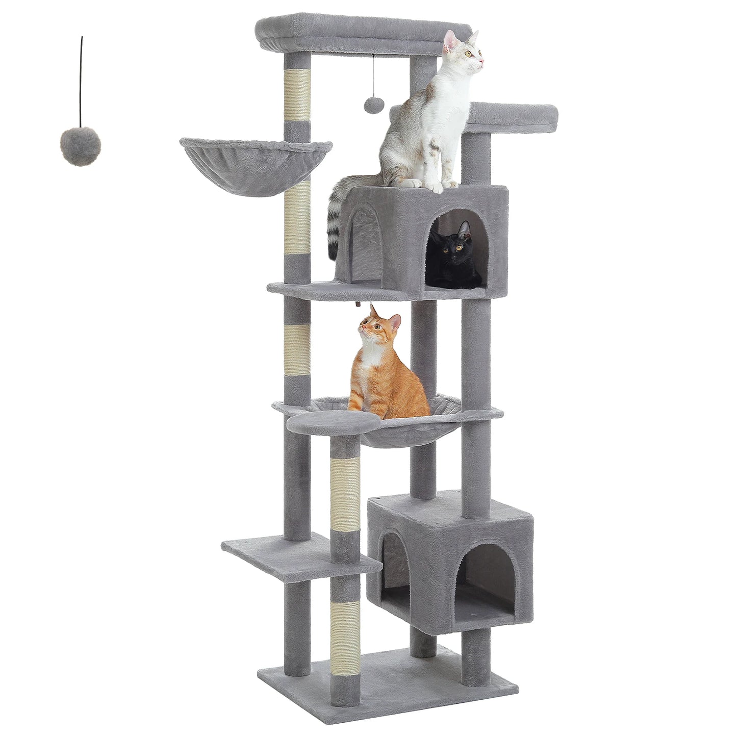 PEQULTICN Indoor Multi Level Cat Tree With Scratching Posts