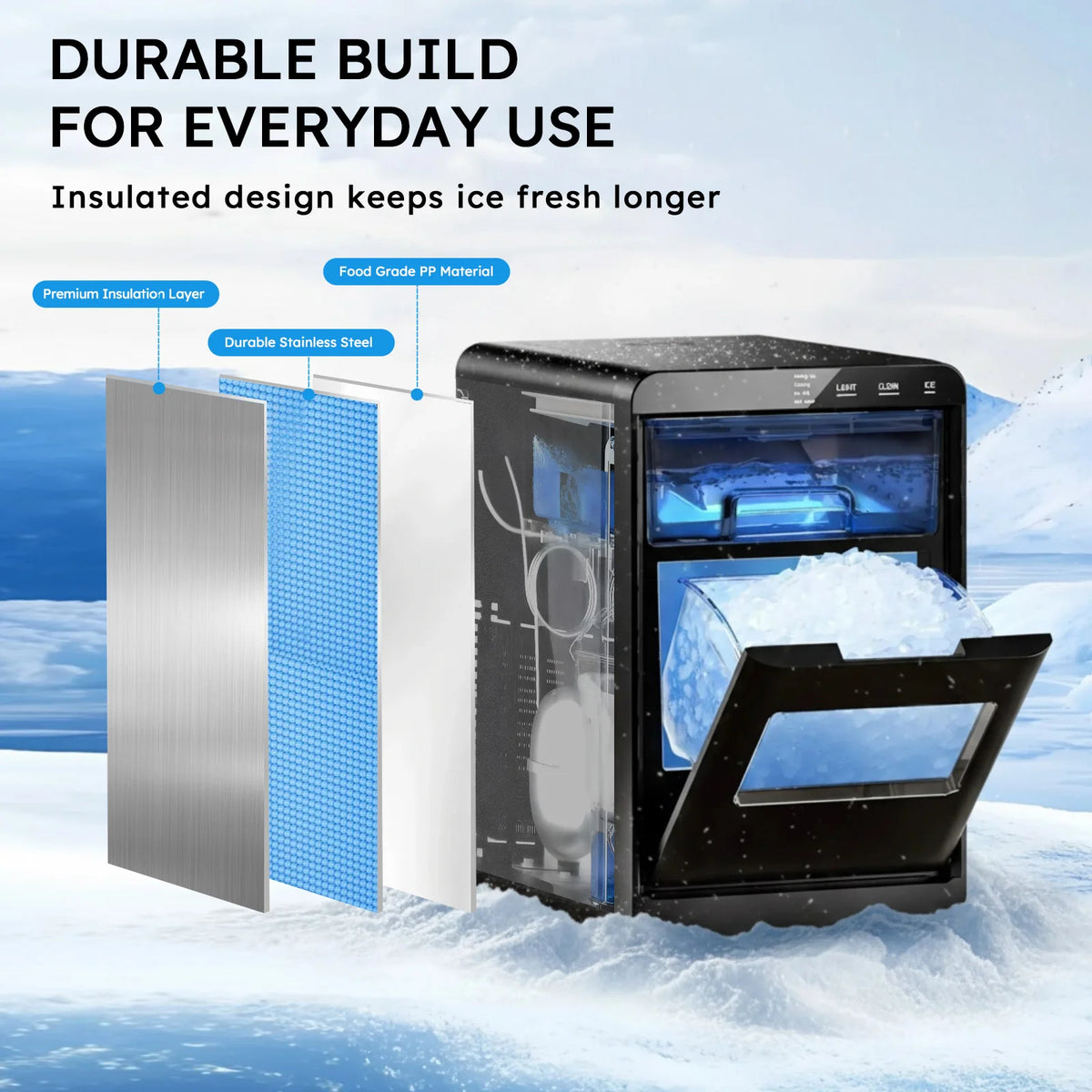 Shicuo Countertop Nugget Ice Maker With Automatic Self Cleaning
