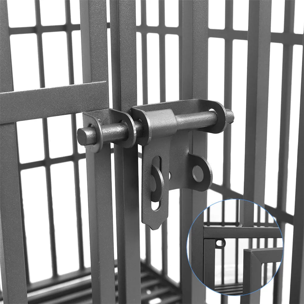 BINGOPAW Heavy Duty Dog Cage With Removable Tray And Wheels