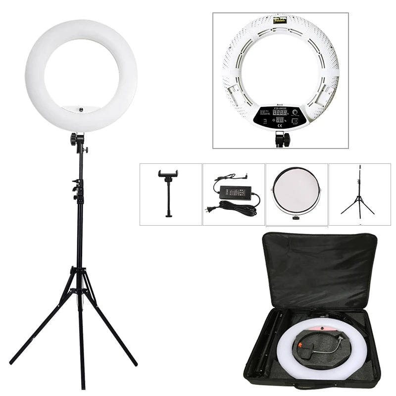 Yidoblo Bi Color Ring Light with Tripod Studio Photo Lamp