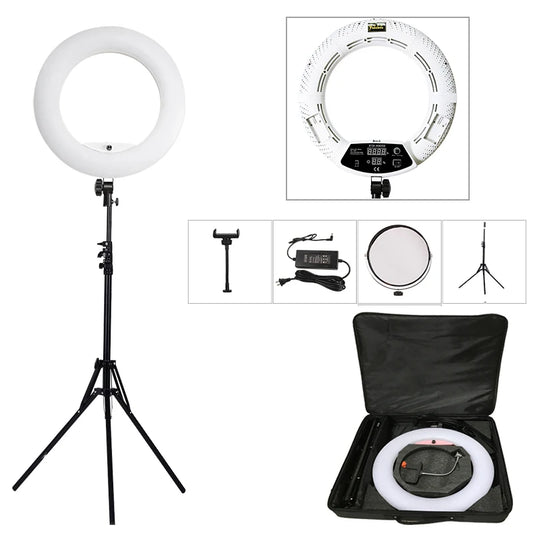 Yidoblo Bi Color Ring Light with Tripod Studio Photo Lamp