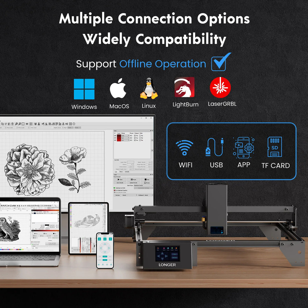 Longer RAY5 20W Laser Cutting And Engraving Desktop Kit