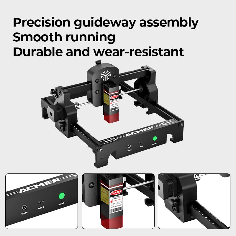 Acmer S1 High Precision Laser Engraver For Wood Glass Projects