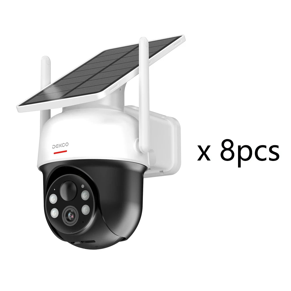 Dekco 3MP Solar Wireless Security Camera With Night Vision
