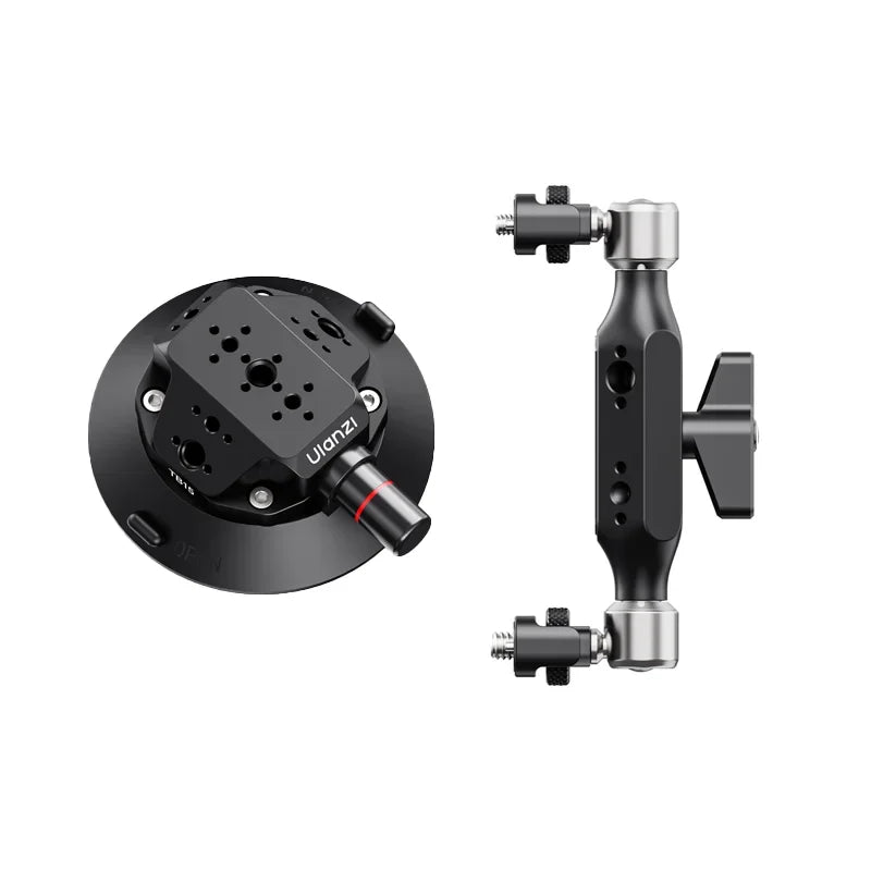 Ulanzi TB15 Car Holder Mount Camera Suction Cup for Gopro Insta 360 DJI Action Camera Phone DSLR with 1/4 3/8 Camera Accessories