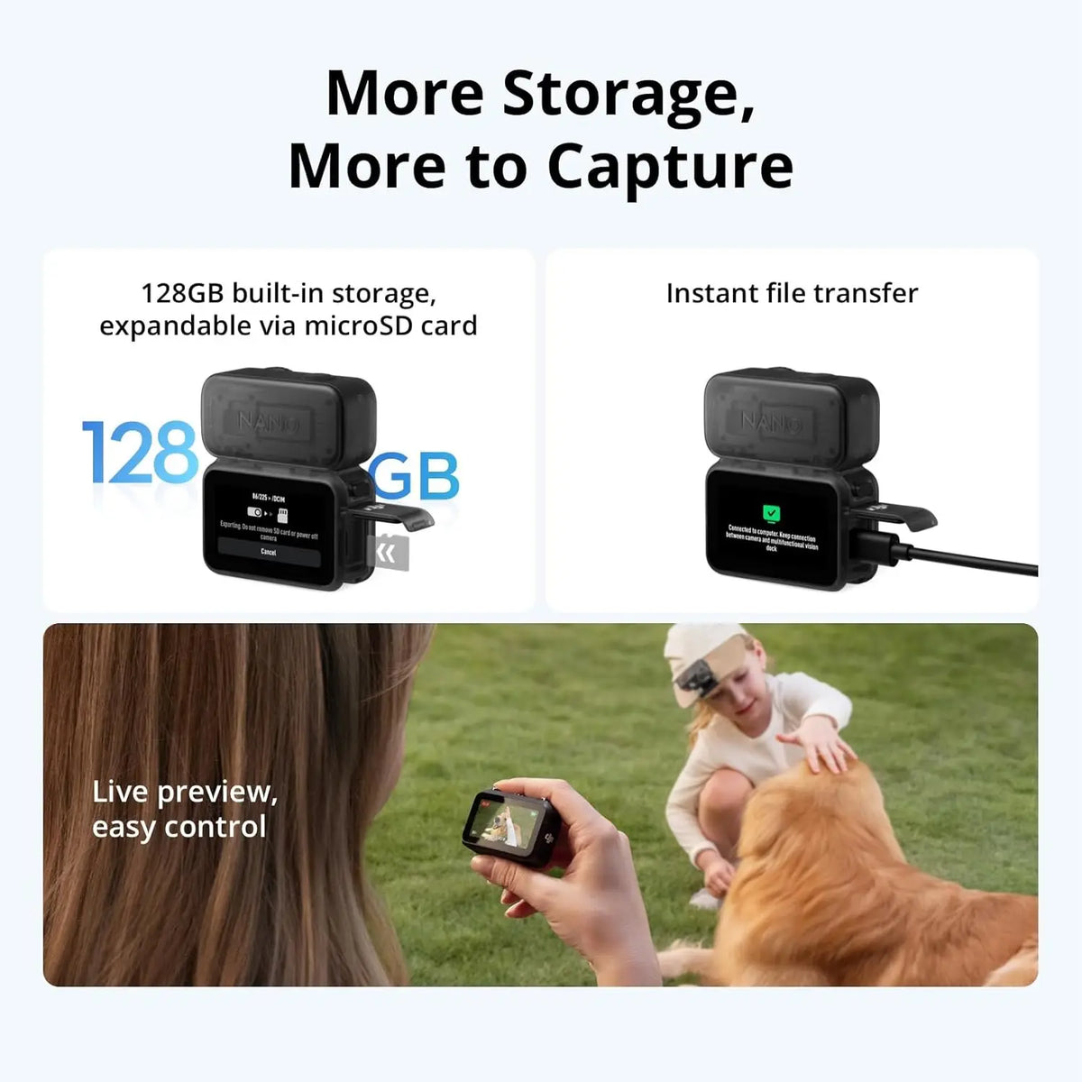 DJI Osmo Nano 4K Magnetic Vlogging Camera POV Sports Cam