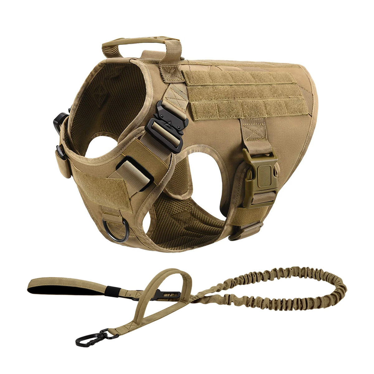 PetraVel Tactical Dog Harness Vest With Molle Pouches