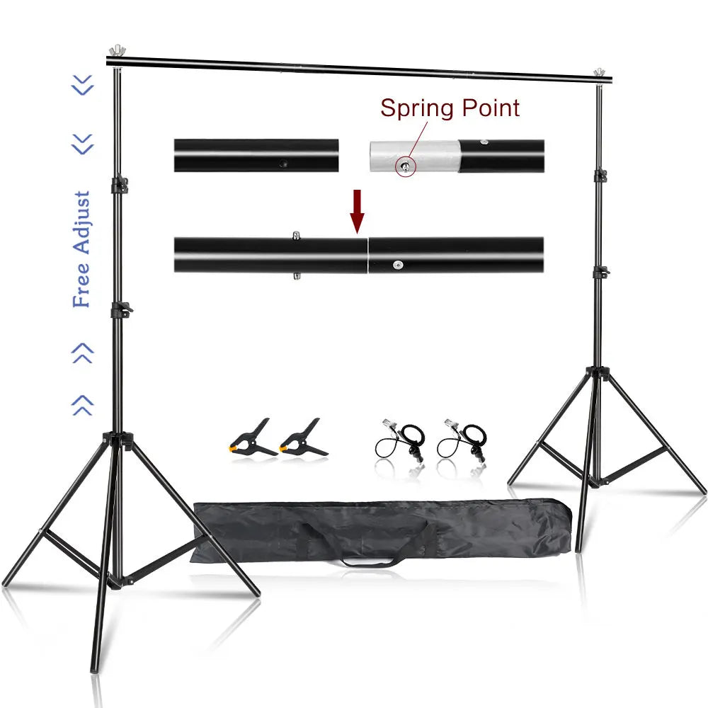 SH Studio Backdrop Stand Telescopic Support With Carry Bag