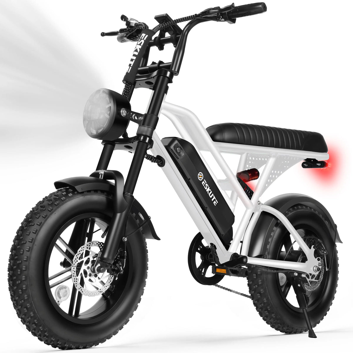 Eskute V100 Electric Dirt Bike Featuring Fat Tires And Suspension