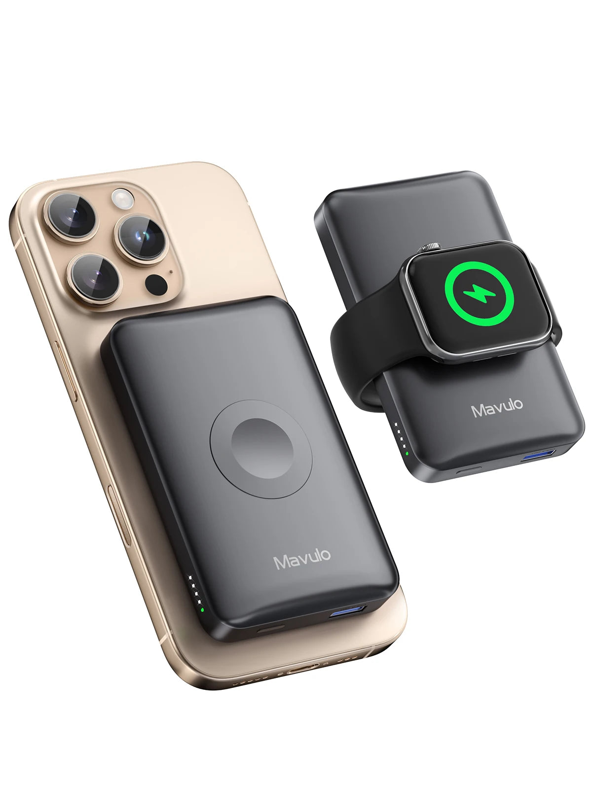 NEWDERY MagSafe Power Bank for iPhone and Apple Watch Supports Wireless Charging