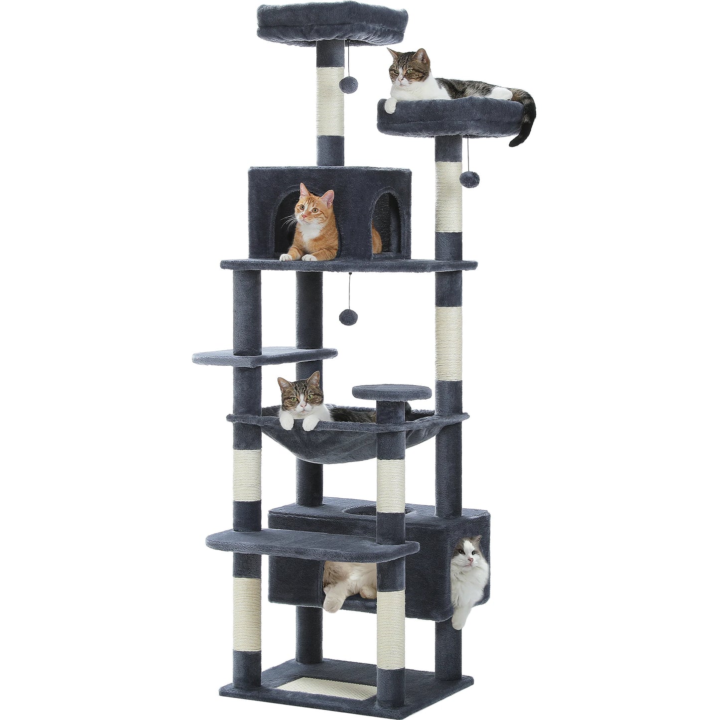 PEQULTICN Multi Level Cat Tree Tower With Scratching Posts