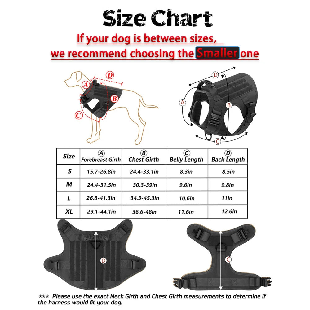 Petavel Tactical Padded Dog Harness With Quick Release Buckle