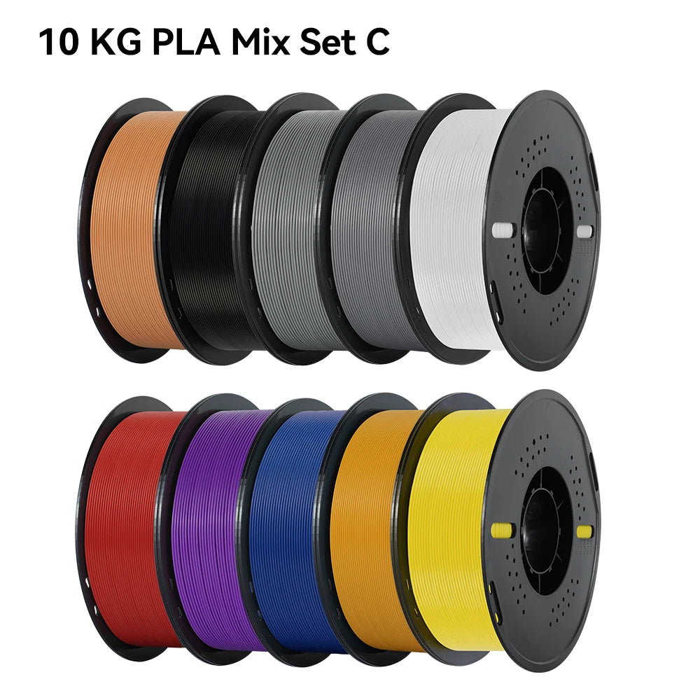 KINGROON 10KG PLA Filament PETG 3D Filament 1.75mm For 3D Printer Filament Bundle Mixed Colors FDM Printing Material Fast Ship
