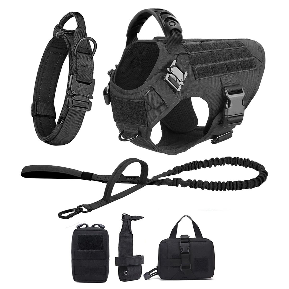 Patrel Padded Nylon Dog Harness And Leash Set For Walking