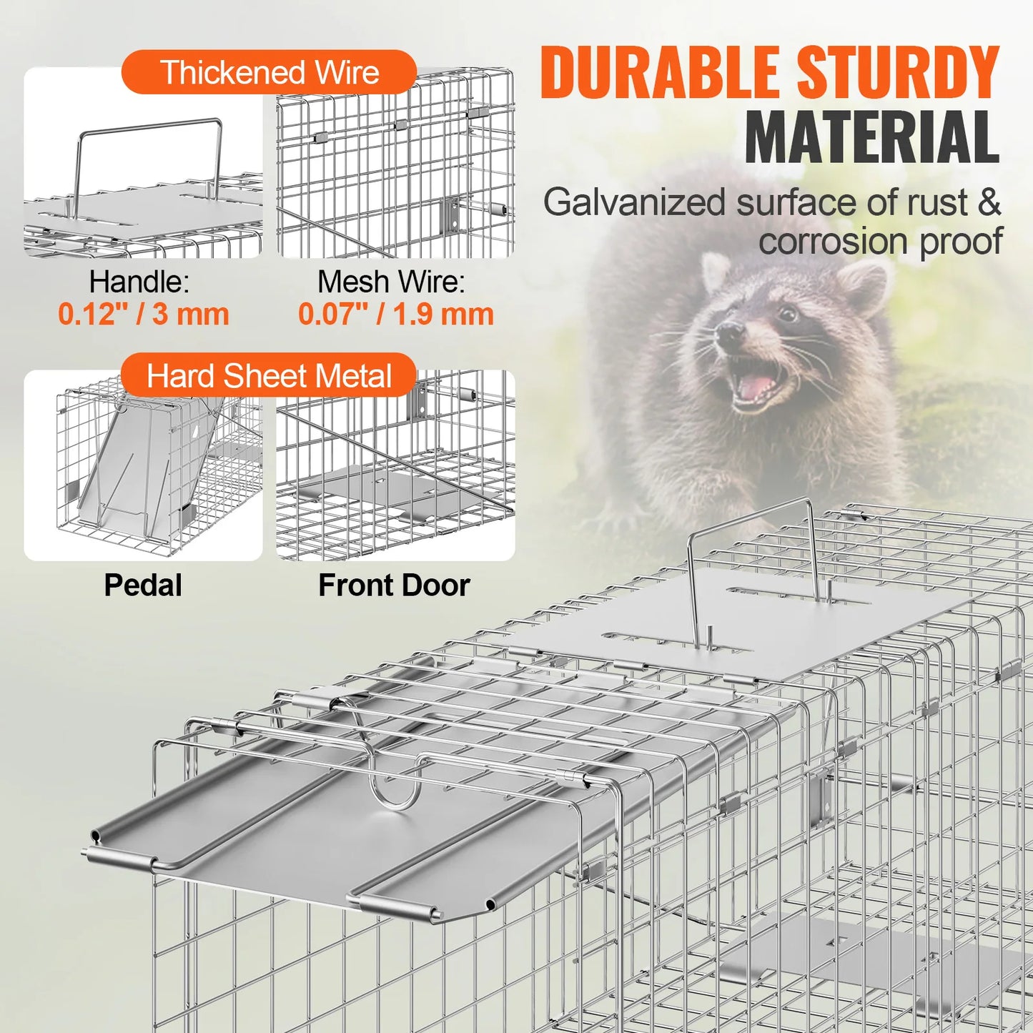 SucceBuy Live Animal Cage Trap Folding With Handle