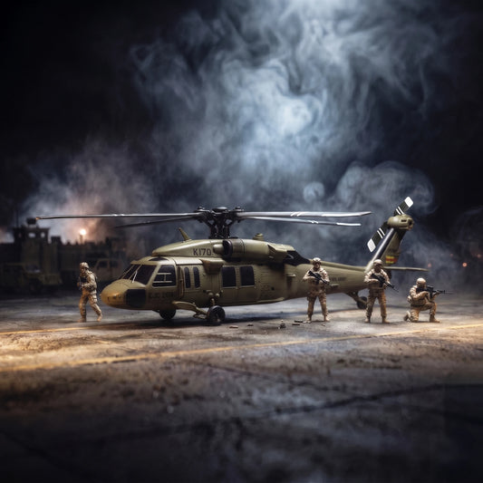 WLtoys K170 Brushless RC Helicopter Featuring Black Hawk Design