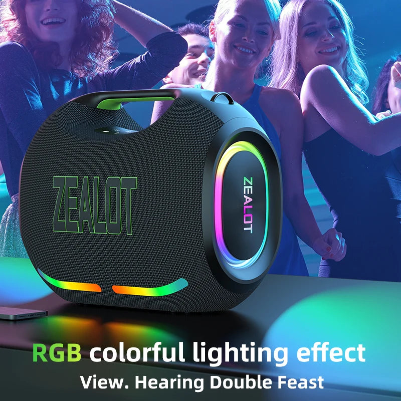 ZEALOT ZE21 250W Wireless Speaker Outdoor Portable 48000mAh RGB Lights