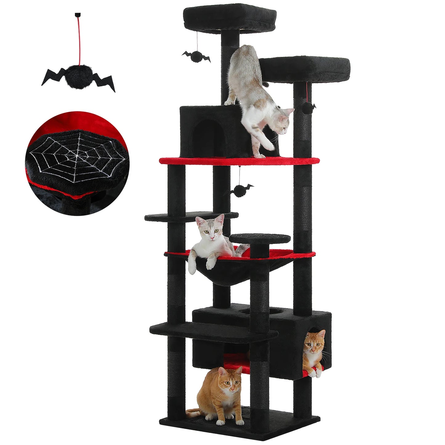PEQULTICN Multi Level Cat Tree Tower With Scratching Posts