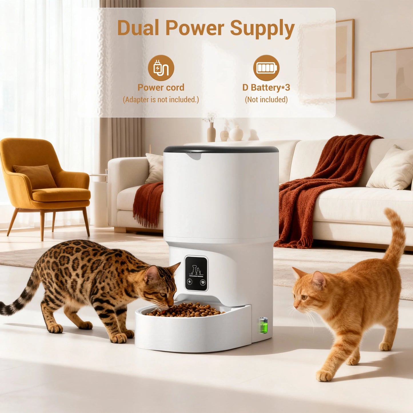 HiMISS Programmable Automatic Pet Feeder for Small Dogs and Cats
