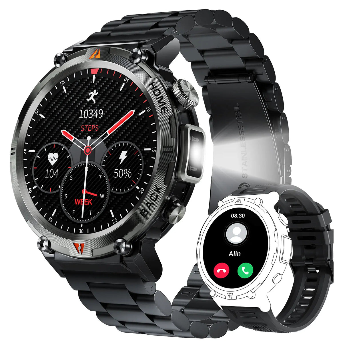 Eigiiis Ke3 Bluetooth Call Smartwatch With Heart Rate Tracking