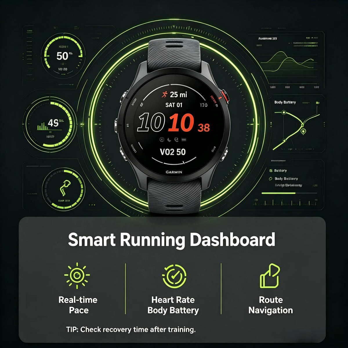 Garmin Forerunner 255 Multisport GPS Smartwatch With Health Tracking