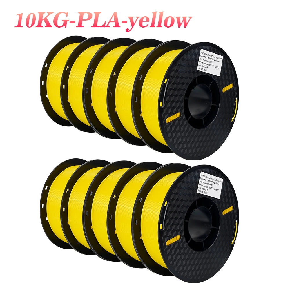 KINGROON 10KG PLA Filament PETG 3D Filament 1.75mm For 3D Printer Filament 10 Rolls/Set Mixed Colors and Materials FDM Printing Fast Ship