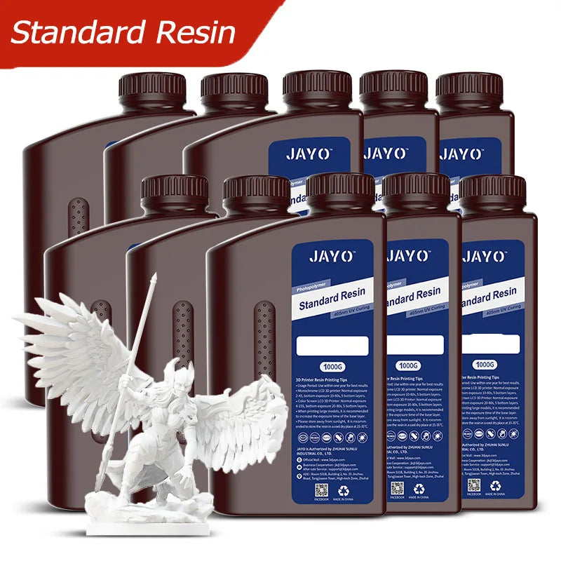JAYO 3D Printer Standard/ABS-Like/PA Like 10KG 405nm Liquid Rapid UV Curing For LCD Photopolymer Resin 3D Printing Material