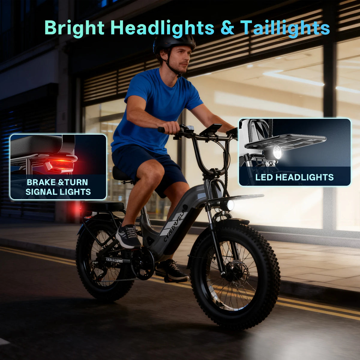 Cybervelo Electric Bike With Long Range Battery Pack