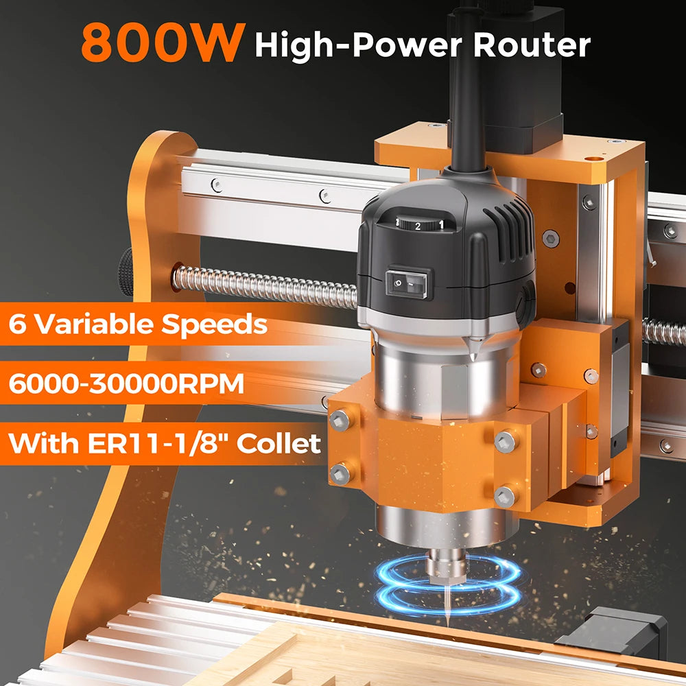 LUNYEE 3020 Nova CNC Router 800W CNC Engraving Machine GRBL Desktop Laser Engraver for Cutting and Carving Handware