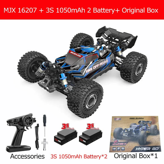 MJX 16207 Hyper Go 70km/h Brushless Rc Car 70KM/H High Speed Drift Cars 1/16 2.4G 4WD Racing Car Off-Road Remote Control Truck