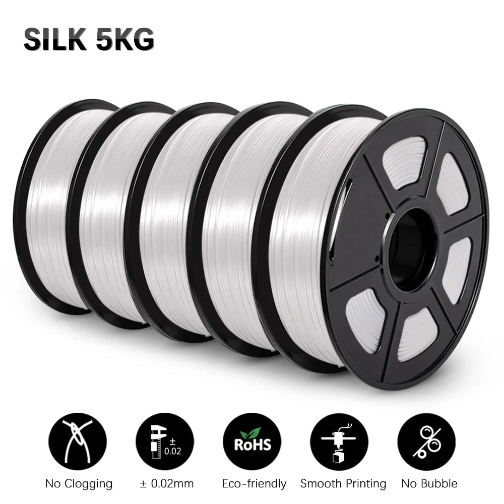 TECBEARS 3D Filament PLA/PETG/High Speed matte petg /abs/silk/HSMPLA/PLA Plus/pla 5kg 1.75mm 3D Printer Filament for 3D Printer