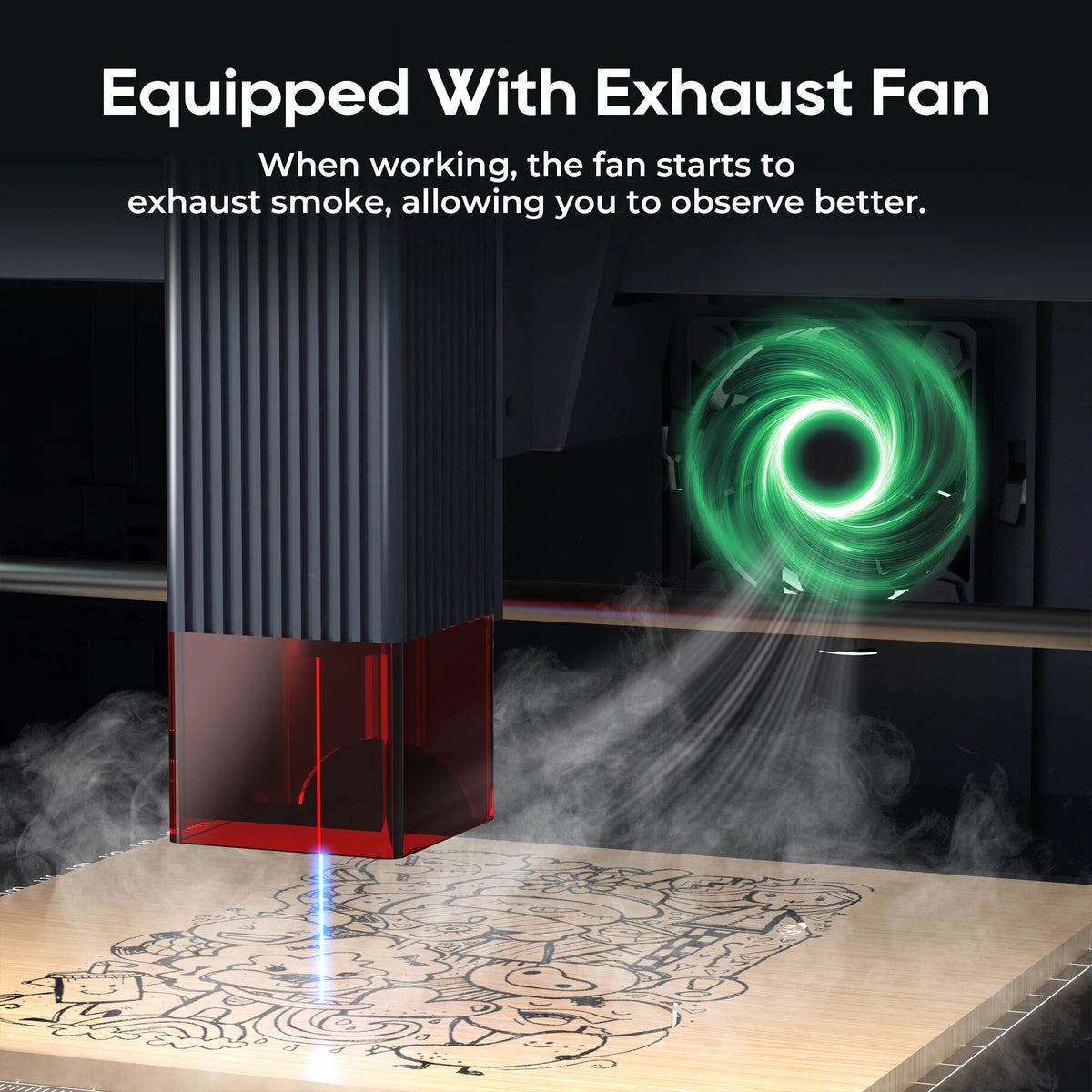 Acmer K1 Desktop Sealed Laser Engraving And Cutting CNC Machine