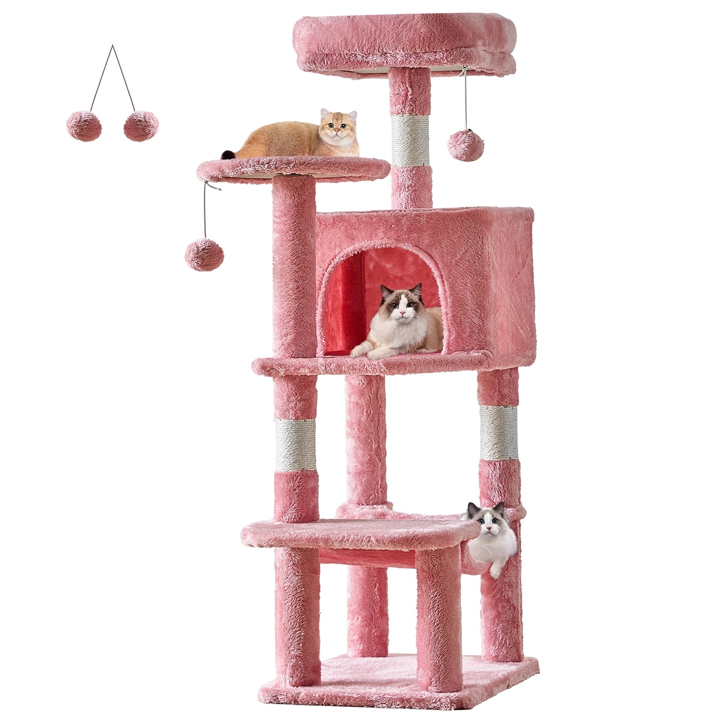 JHK Multi Level Cat Tree With Scratching Posts Indoors