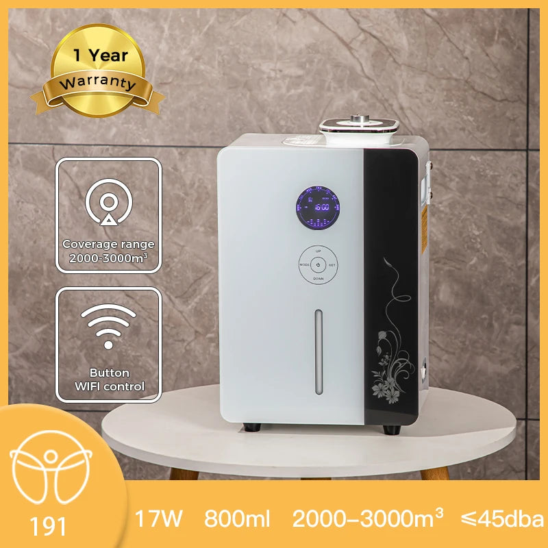 3000m³ Air Purifier Electric Perfume Machine Aroma Diffuser WIFI HVAC 800ML Capacity Metal Body Commercial Home Use Aromatizador